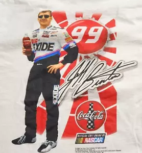 VINTAGE JEFF BURTON NASCAR RACING COCA COLA DOUBLE SIDED T-SHIRT SIZE L - Picture 1 of 4