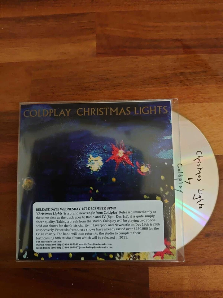 Coldplay - Christmas Lights - Mint Condition Genuine Parlophone Uk Cd Promo - Image 1 of 1