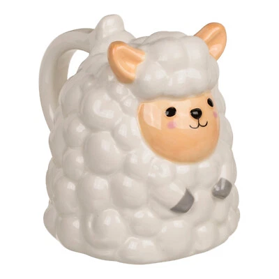 Schaf kopfüber Kaffeebecher Bauernhoftiere Tasse aus Keramik - Bild 1 von 4