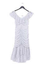 Miss Selfridge Women's Midi Dress UK 6 White Polkadot 100% Polyester Midi A-Line