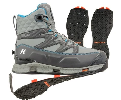 TALLA #10 KORKERS MUJER BANTAM LITE VADEO BOTAS DE PESCA CON TACHUELAS + SUELAS KLING-ON Foto 1 de 4