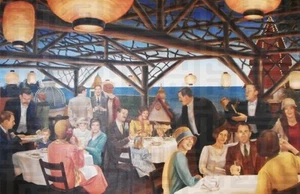 Boardwalk Inn Resort Lobby Disney Giclée-Druck nur Leinwand OHNE RAHMEN Vintage POD - Bild 1 von 8
