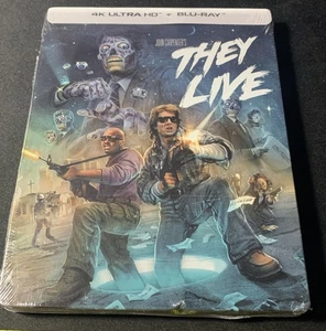They Live (4K UHD + Blu-ray, 1988) Steelbook Scream Factory New/Sealed - Picture 1 of 4