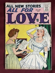 ALL FOR LOVE FEATURE COMICS 1959 GOLDEN AGE ROMANCE LOVE - GUT /VG - Bild 1 von 9