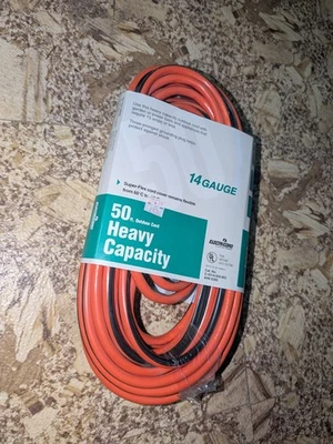 Cable de extensión exterior de 50 pies, 13A, 1625 W, 16/3, SJTW-A Foto 1 de 2