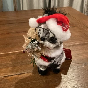 7" Natural Santa Raccoon Decoration by Ashland® Christmas Holiday - Picture 1 of 6