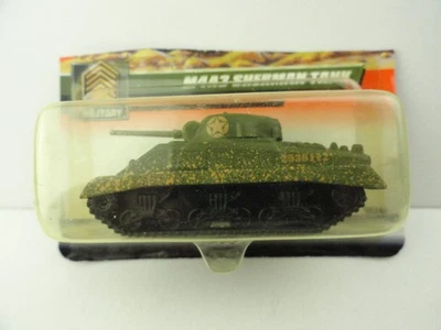 2000 Matchbox #51 M4A3 Sherman Tank (Green w/ Mud Splatters) – CUT CARD - Image 1 of 4