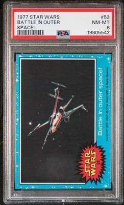 1977 STAR WARS 53 BATTLE IN OUTER SPACE! PSA NM-MT 8 NS - Image 1 of 2