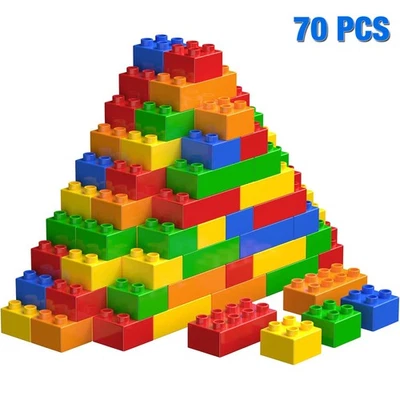 Für LEGO Grundbausteine 70 Steine, Basic Bausteine Set, bunt gemischt DE - Bild 1 von 4