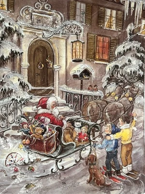 Vintage Germany RS Stuttgart Advent Calendar NEW Sealed Santa - Image 1 of 4