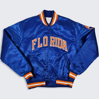 Florida Gators Vintage 80s Starter Satin Bomber Jacket - University College Coat - Image 1 of 4