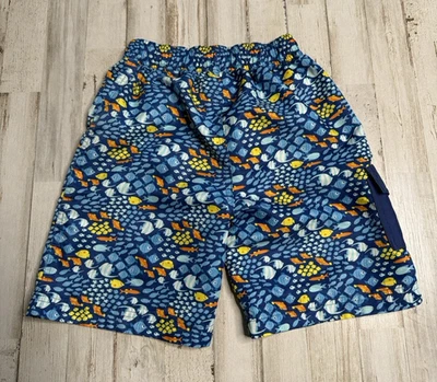 UV SKINZ Boys Fish Swim Shorts, Trunks Sz 7 Lined, Front Pocket Elastic Waste - Image 1 of 4