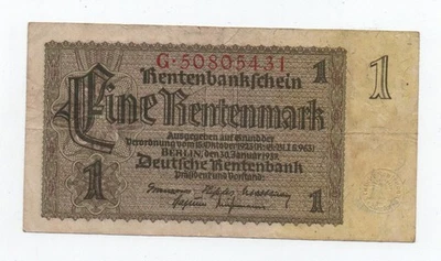 GERMANY 1 RENTENMARK 1937 PICK 173 LOOK SCANS - Image 1 of 2
