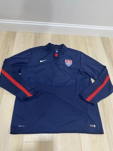 Herren Nike USA Team 1/4 Reißverschluss blau Größe 2XL Dri-Fit 579384-416 - Bild 1 von 13