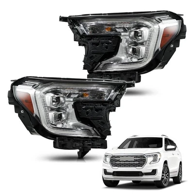 Pair For 2022-2025 GMC Terrain Denali Dual Projector LED Headlights Left+Right - Изображение 1 из 4