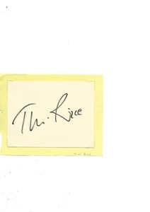 James BOND-" Octopussy" 1983- Tim RICE -Lyricist-Signed Album Page - Picture 1 of 1