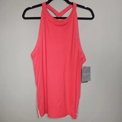 Athleta женщин маленький коралл красный питания Chi Майка Athletic Unstinkable линия новый - Изображение 1 из 4
