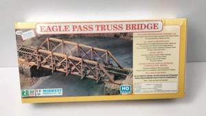 Midwest Products HO Wood Craftsman Kit 3053 Eagle Pass Truss Bridge - Imagen 1 de 3