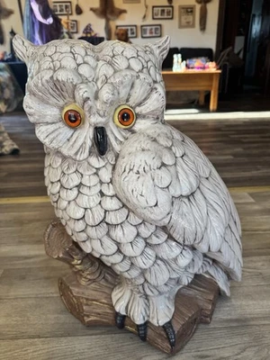 VTG 1970s VERY LARGE 24” Ceramic Owl Decor Dated 1978 Perfect Condition! RARE - Image 1 of 4