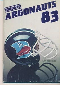 TORONTO ARGONAUTS 1983 FOOTBALL FACT MEDIA? GUIDE (FAIR/GOOD COND) - Picture 1 of 2