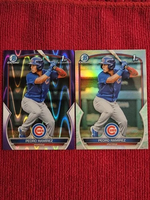 Pedro Ramirez 2023 Bowman Chrome Purple Wave #250 Plus Lunar Cubs - Image 1 of 4