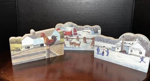 Vintage Amish Country Serie 1x Holzsitter handgefertigt & bemalt von Mahlon Troyer - Bild 1 von 7