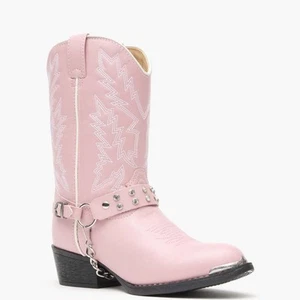Lil' Durango® Big Kid Pink Rhinestone Western Boot - Picture 1 of 7