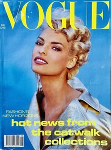Vintage VOGUE August 1991 Linda Evangelista STEPHANIE SEYMOUR Donatella VERSACE - Picture 1 of 21