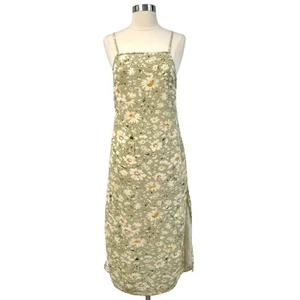 American Eagle Sundress Womens Size Small Sage Green Daisy Cottagecore Bohemian  - Picture 1 of 10