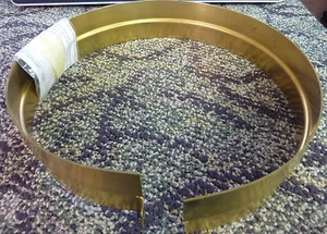 KIM LIGHTING TR50 IN-GROUND 9" BRASS TRIM RING LIGHTVAULT - Picture 1 of 2