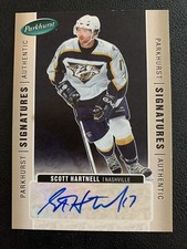 2005-06 Parkhurst Signatures SCOTT HARTNELL Autograph #SH