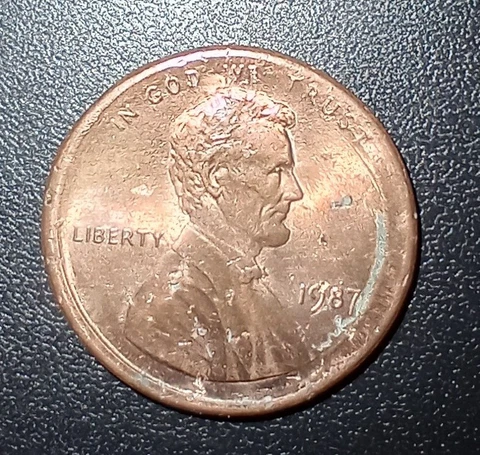1987 Lincoln Memorial Cent error coin  Broadstruck #772 Cover