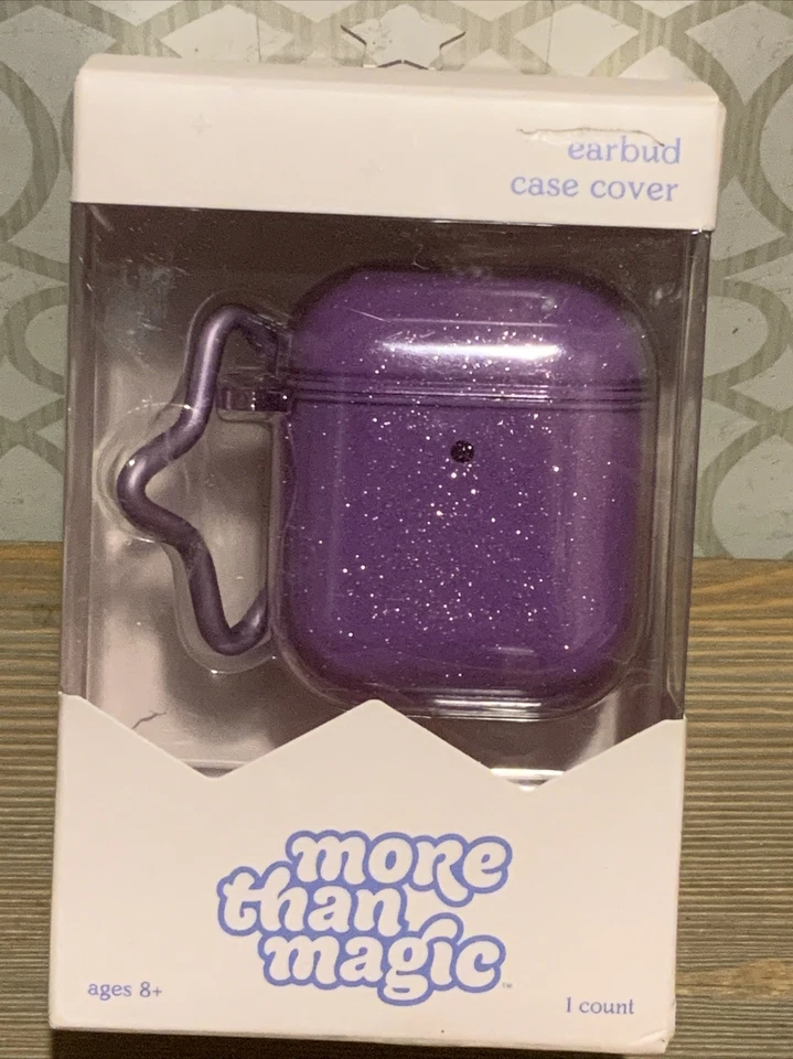 🍒 More than Magic Earbud Airpods 1ª/2ª Generación Estuche Cubierta-Púrpura Brillo con Clip Foto 1 de 2