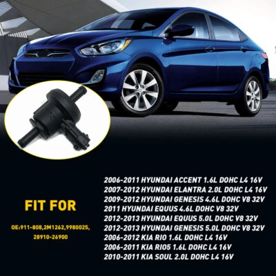 1 válvula de purga de bote de vapor para Hyundai Elantra 2007-2012 Kia Soul 2010-11 2,0 L Foto 1 de 4