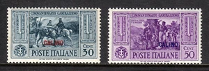 ITALIEN (CALINO) — SCOTT 20, 21 — 1932 30c & 50c GARIBALDI W/OVPT.— MNH — SCV $85 - Bild 1 von 2