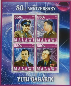 Yuri Gagarin first astronaut Vostok space m/s Malawi MNH #VG1069 - Picture 1 of 1
