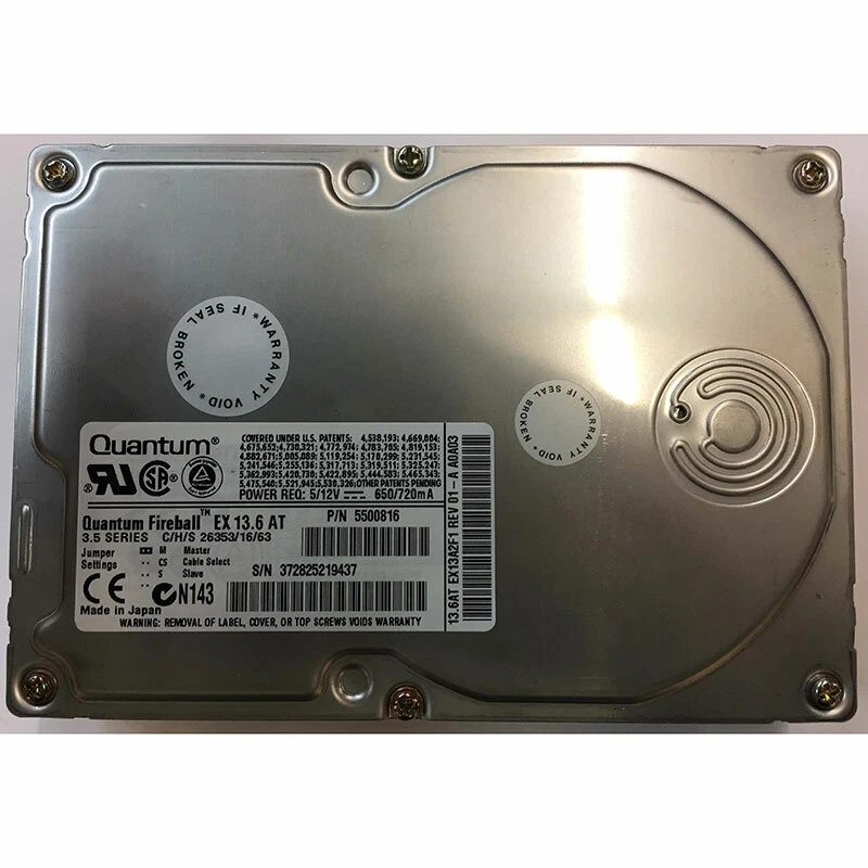 EX13A2F1 - Quantum 13GB 5400 RPM IDE 3.5" HDD - Image 1 of 1