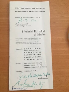 Programm signiert von Kunchu Nair und Ragahvan Nair - Bild 1 von 1