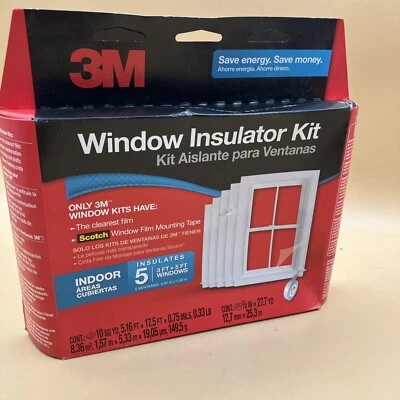 Kit de filme isolante de janela 3M cobre 5 janelas 3 pés x 5 pés - Novo! - Imagem 1 de 4
