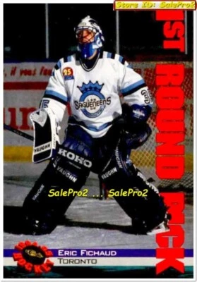 CLASSIC 1994 ERIC FICHAUD NHL RC TORONTO MAPLE LEAFS GOALIE MINT ROOKIE #14 - Image 1 of 2