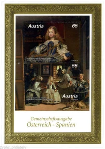 Austria - Spain JOINT Issue "PORTRAIT OF INFANTA MARGARITA TERESA" MNH MS 2009 - Picture 1 of 5