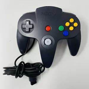 Controller originale originale OEM NINTENDO 64 nero #NUS-005 JOYSTICK STRETTO - Foto 1 di 5