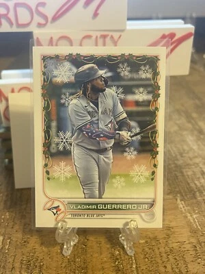 2022 Topps Holiday SP (819) HW10 Vladimir Guerrero Jr Arm Sleeve Blue Jays - Image 1 of 2