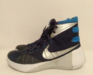 Nike Hyperdunk Women's Navy Blue/ White/Silver Sz 7 749885-405 - Picture 1 of 11