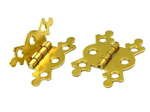 2, 6, 12, 24 x Fancy Butterfly Hinges 40mm Polished Brass Flush Door Hinge (270) - Picture 1 of 6