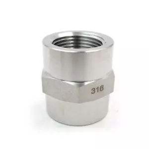 SS-5000-06-06, 3/8, 316 Stainless Pipe Female Coupling , NPTF. - Picture 1 of 2