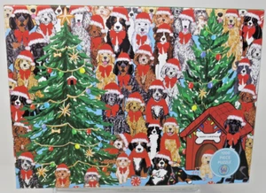 Perros en Sombreros Rojos 1000 PIEZAS Puzzle Árbol de Navidad Sombrero de Papá Noel Arcos para Perros Nuevo - Imagen 1 de 10
