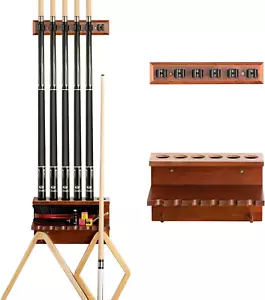 Wandhalterung Pool Stick Halter - Billard Pool Queue Rack Hartholz Pool Queue Set Hol - Bild 1 von 12