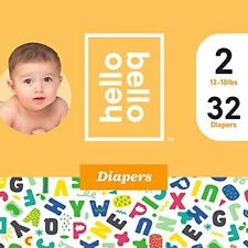 Hello Bello Diapers, 32 Count, Alphabet Soup Design, Size 2