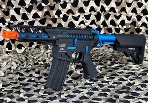 Lancer Tactical Enforcer Needletail Skeleton M4 AEG Airsoft Gun -Black/Navy Blue - Picture 1 of 9